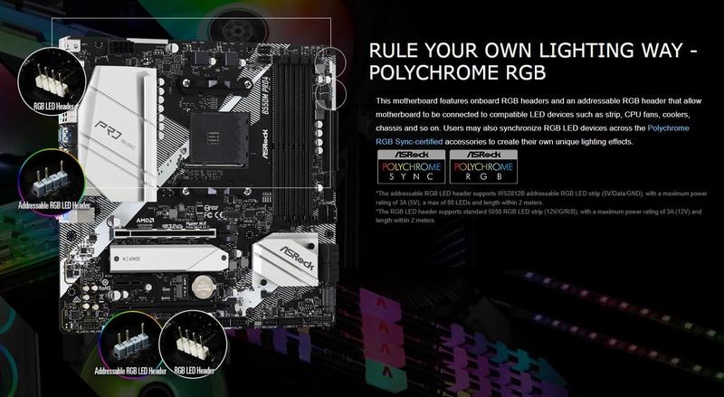 Placa-mãe ASRock B550M PRO4 DDR4 4733+ OC AM4 Ryzen - Placa Mãe